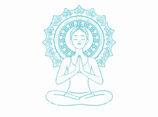 Mindful Breathing Exercise Vector