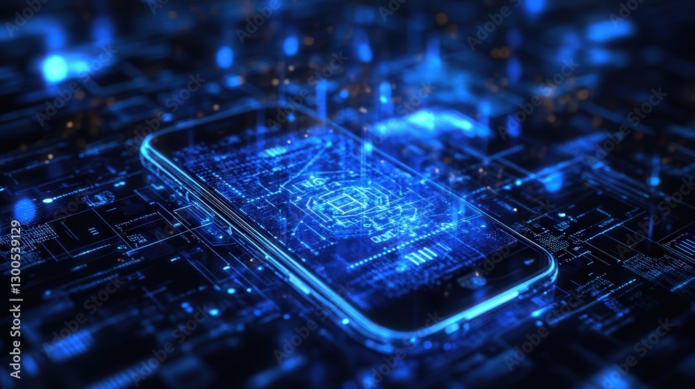 Poster futuristic sms encryption system that verifies messages and eliminates fraudulent ones