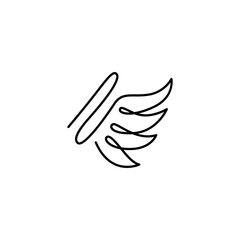 Obraz premium banana fruit logo with minimalist continuous line design concept