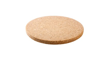 Round Cork Coaster with Smooth Light Brown Surface for Heat and Moisture Protection