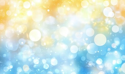 Blurred bokeh background of a summer beach with sunlight and sea water. Abstract background for design in a vacation or travel concept