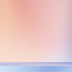 Fototapeta premium Pastel backdrop with pale blue platform