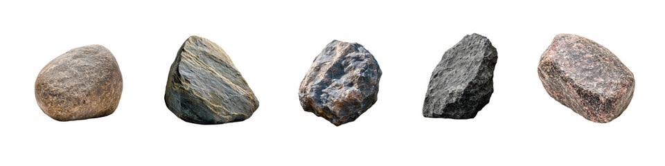 Fototapeta premium Natural Rock Collection with Various Textures and Colors on Display