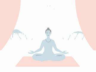 Calm Meditation Session Illustration