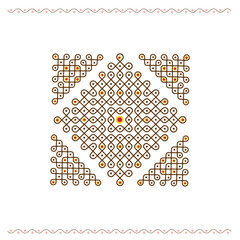 Traditional Kolam Design. Vector Illustration