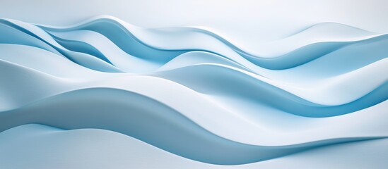 Fototapeta premium Soft Waves of Light Blue Tones in Modern Abstract Design