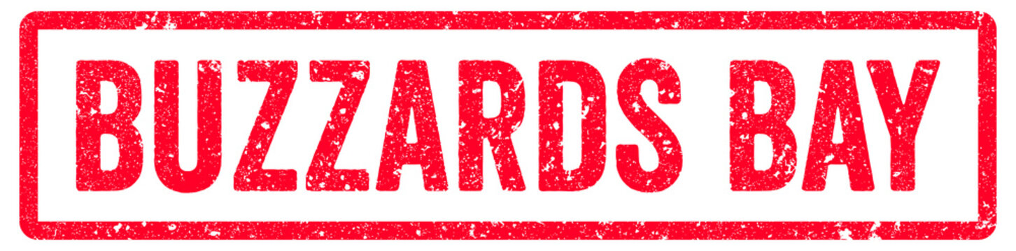 Buzzards Bay Stamp Transparent Seal, Red Grunge Buzzards Bay Word Rubber Stamp Seal