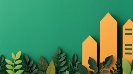 Abstract Green Finance Infographic with Carbon Tax Revenue Visualization Carbon Tax concept.