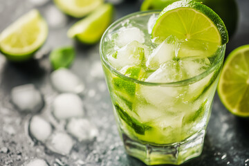 Fototapeta premium mojito cocktail with lime