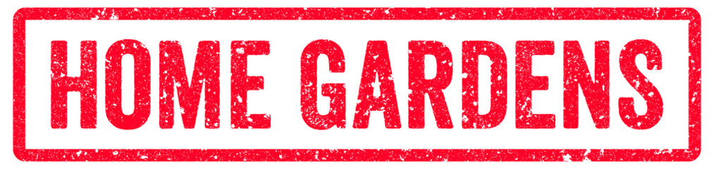 Home Gardens Stamp Transparent Seal, Red Grunge Home Gardens Word Rubber Stamp Seal