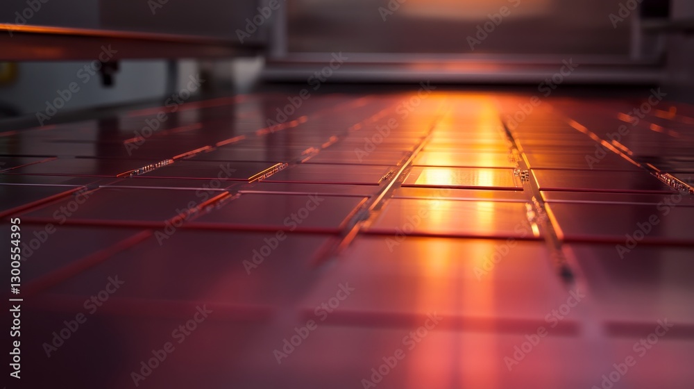 Aufkleber Processor chip is featured on a glossy surface, angled to enhance micro details of circuitry, with soft lighting creating a striking visual impact