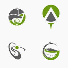 set of modern creative Golf logo designs