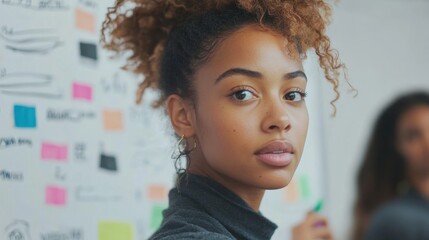 Collaborative Brainstorming Session in Office Setting