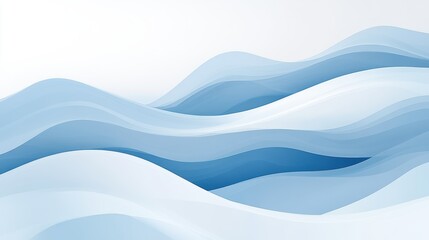 Obraz premium Serene Blue Waves in Soft Gradient for Tranquil Background Design