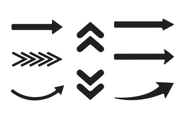 Set of black arrow icons. Arrow. Cursor. Arrow vector icon. Modern simple arrows. Vector file illustration eps 10
