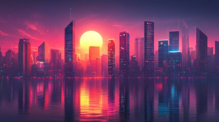 Obraz premium innovative science technology with smart devices, augmented reality, and bioengineering, futuristic cityscape in wide format
