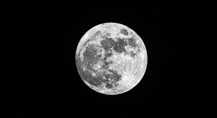 Fototapeta premium full moon on black background