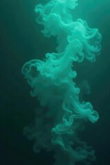 Swirling teal mist in a dark, textured background, mist, texture, deepness