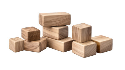 Obraz premium A set of yoga blocks isolated on transparent background