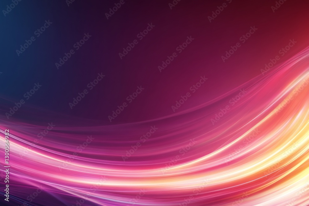 Aufkleber close-up of glowing purple waves over a deep blue background evokes movement and tranquility, highli