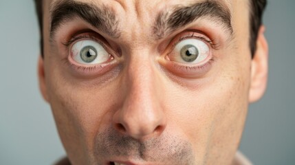 Obraz premium A person making an odd facial expression.