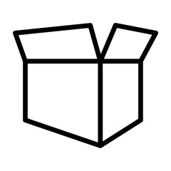 Black Box Vector Line Icon Design