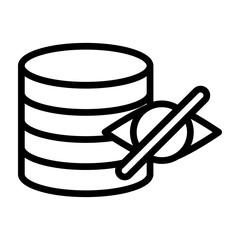 Hidden Data Vector Line Icon Design