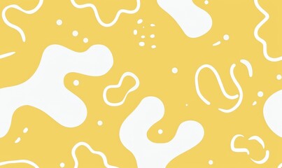 Abstract shapes on yellow background, for presentations, website use, creative projects
