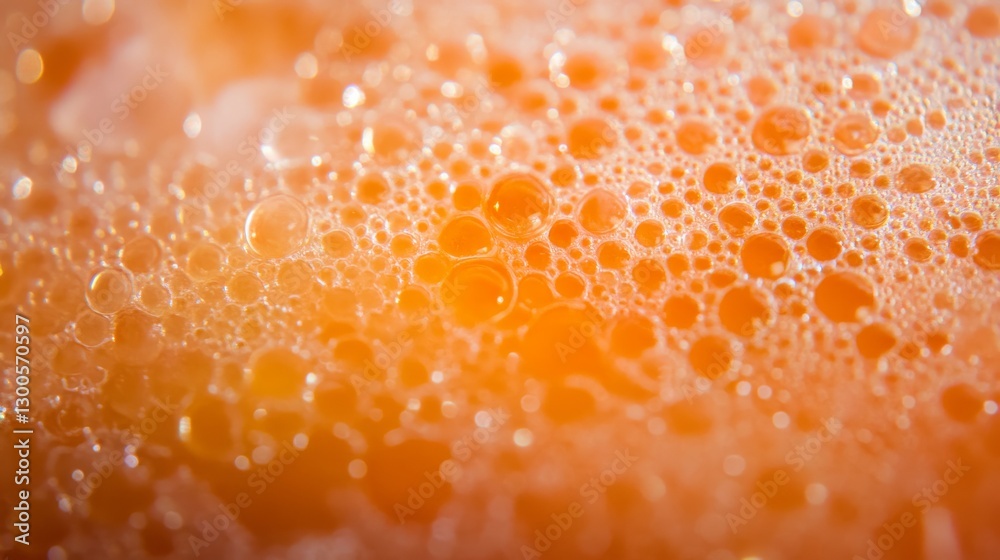 Poster Detailed view of a computer motherboard's circuitry features glowing orange lines and tiny bubbles, showcasing the precision of advanced technology with ample copy space
