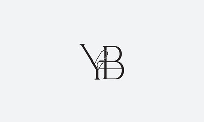 YB, BY, Y, B Abstract Letters Logo Monogram