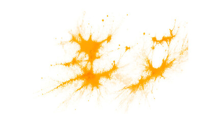 Turmeric powder flying, isolated on white background, clipping path
