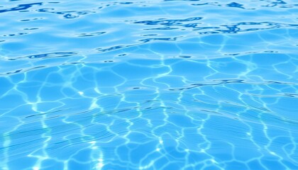 Calm Blue Water Surface with Gentle Ripples and Sunlight Reflection