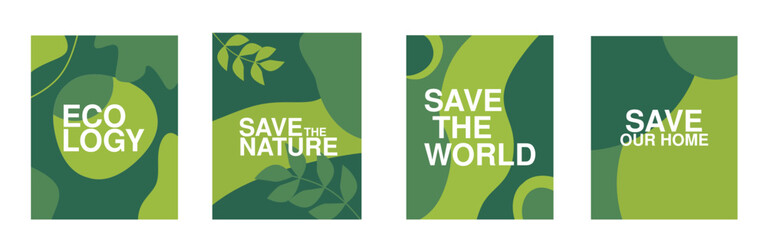 green eco friendly business card poster design