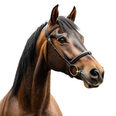 Fototapeta premium brown horse isolated on Cutout background.PNG