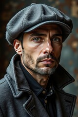 Obraz premium Ai uomo maturo con cappello in testa, sguardo intenso 01