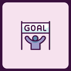 Achieving Goals Celebration Icon, Success and Victory Illustration