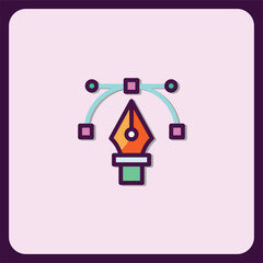 Pen Tool Icon for Graphic Design and Illustration