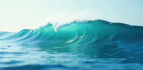 Fototapeta premium Subtle, flowing ocean wave pattern in calming blues and greens , illustration, calm