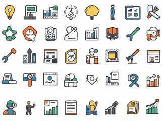 Freelance Career Development Icon Collection