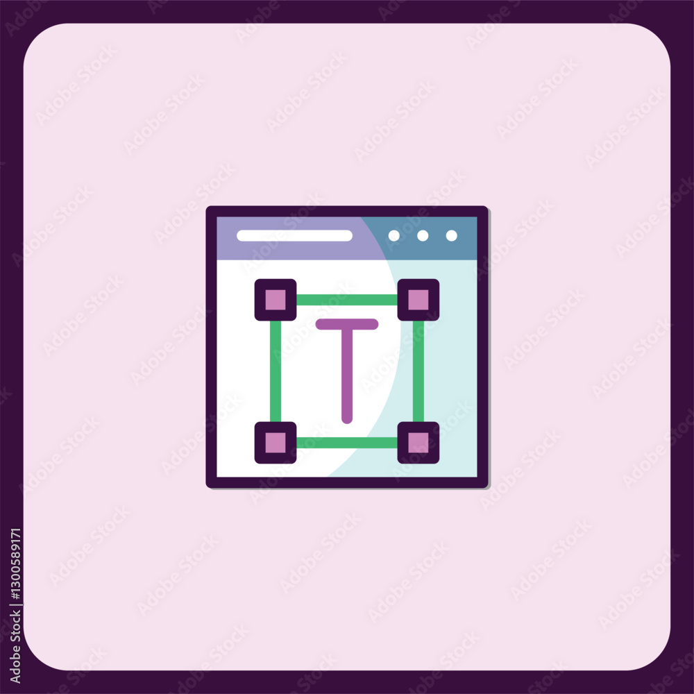 Poster webpage text editing tool icon design element
