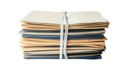A bundle of legal pads stacked neatly, isolated on transparent background, PNG background