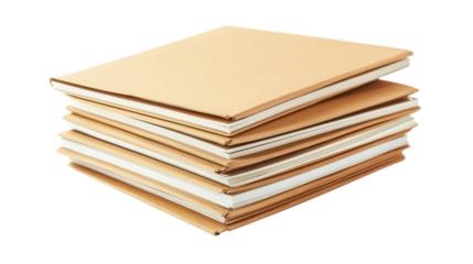 A bundle of legal pads stacked neatly, isolated on transparent background, PNG background