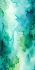 Vertical Green Watercolor Abstract Pattern