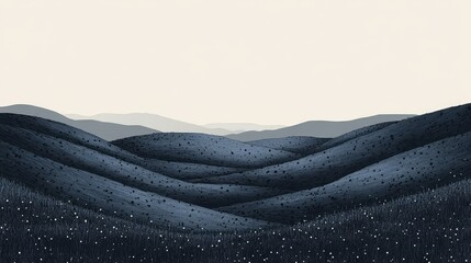 Abstract mountain landscape, tranquil view, serene valley, background art print