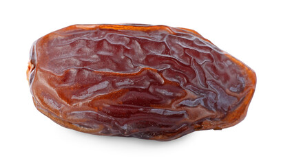 One tasty dried date isolated on white