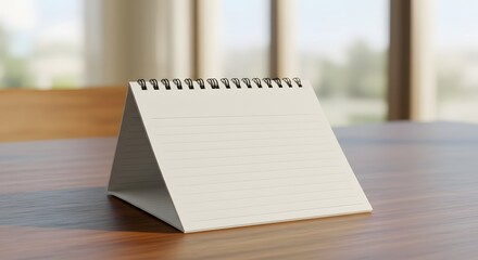 A blank notepad on a desk with space for text. copyspace. textspace