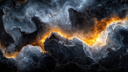 Abstract fiery landscape, cosmic nebula, dynamic energy