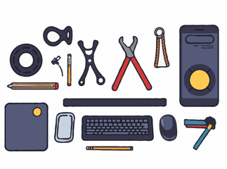 Creative Freelancer Tools and Devices Clipart