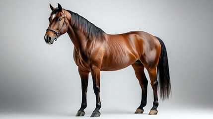 Obraz premium Majestic Chestnut Horse: A Stunning Portrait