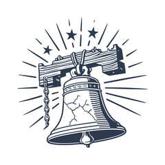 Liberty Bell Silhouette Vector Graphic Clipart Isolated Illustration
